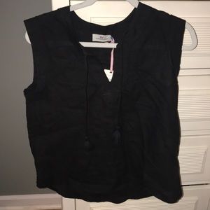 Vineyard vines notch neck tassel popover